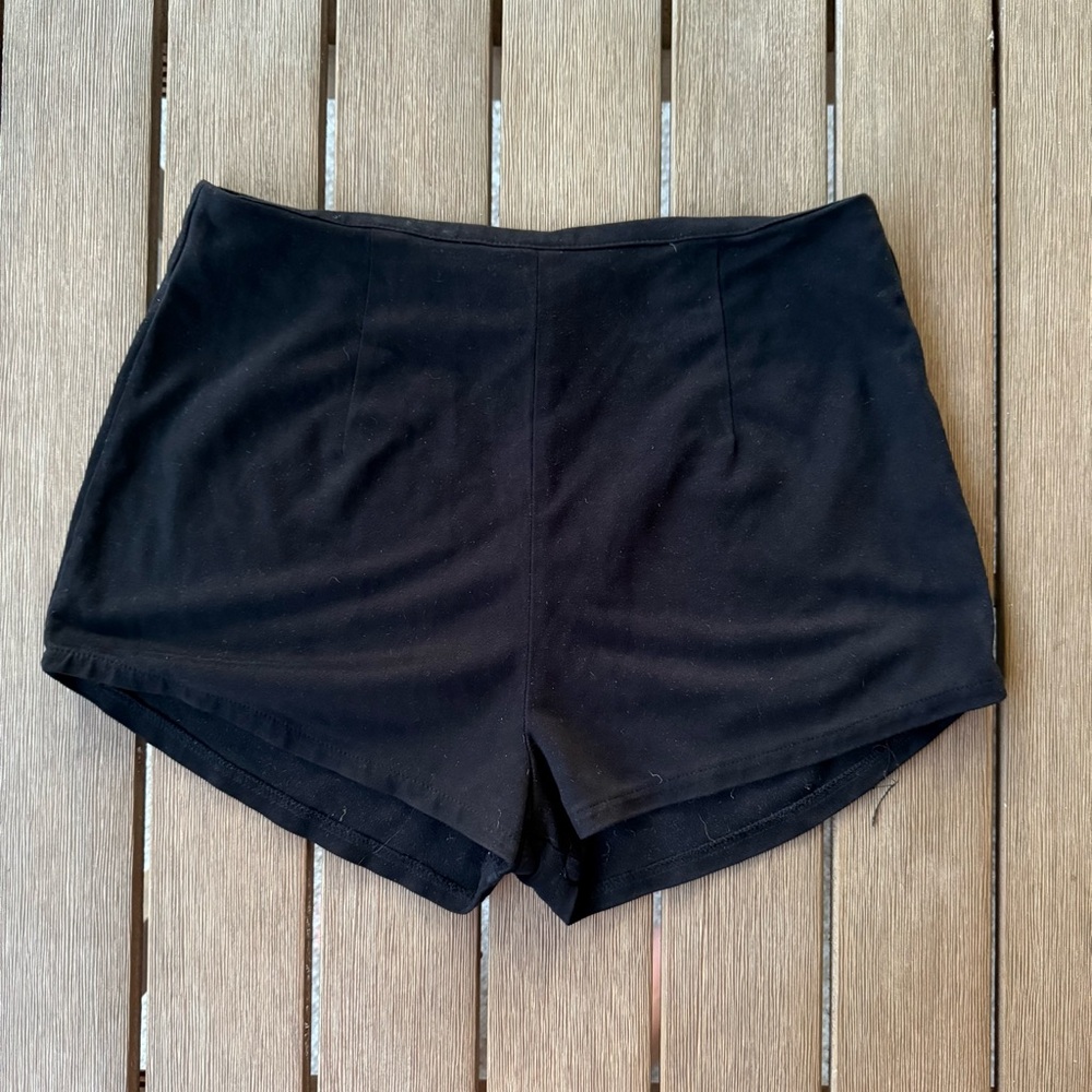 Cotton Candy High Waist Black Shorts